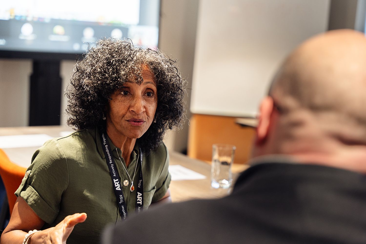 Photo of Susan Taylor talking