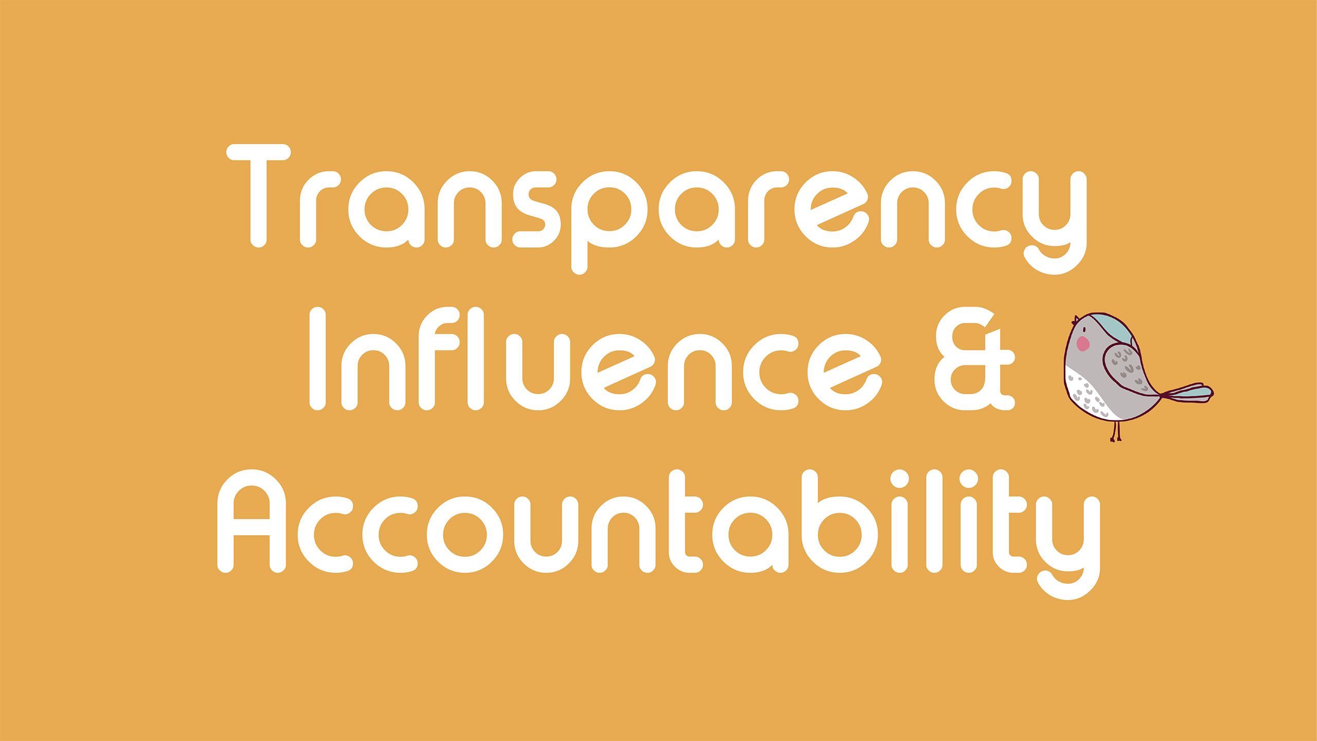 Transparency, Influence and Accountability